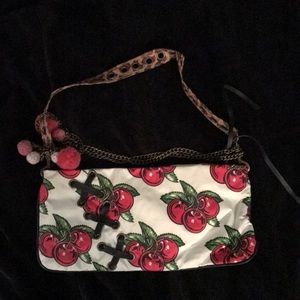 Betsyville cherry Pom Pom purse